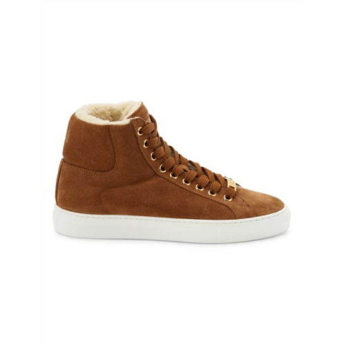 Cavalli Class by Roberto Cavalli High Top Faux Fur & Suede Sneakers