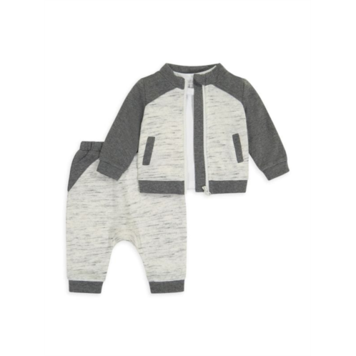 Miniclasix Baby Boys 3-Piece Jacket, T-Shirt & Joggers Set