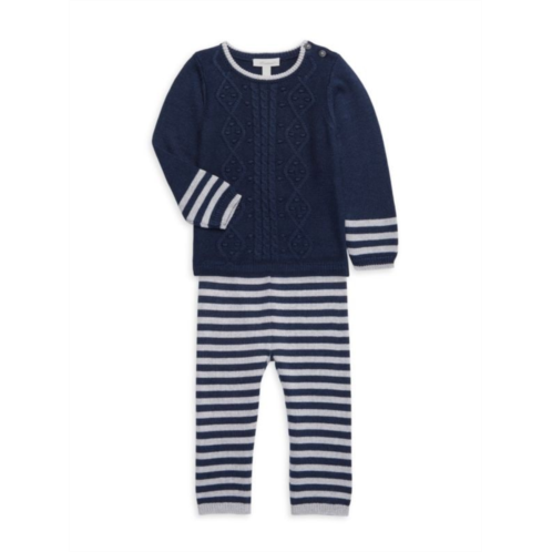 Miniclasix Baby Boys 2-Piece Cable Knit Sweater & Pants Set