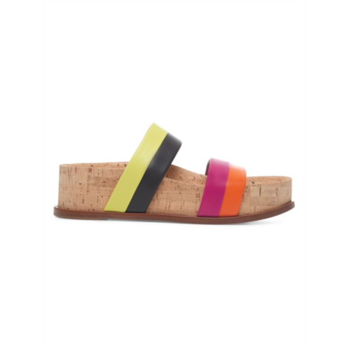 Gabriela Hearst Striker Colorblocked Leather Sandals