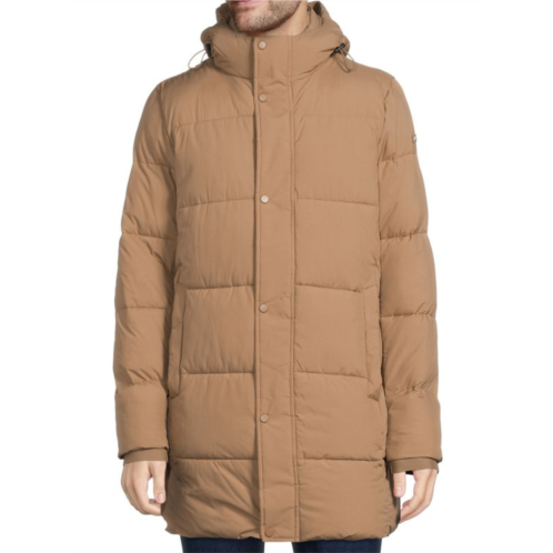 Calvin Klein Quilted Hooded Longline Puffer Jacket