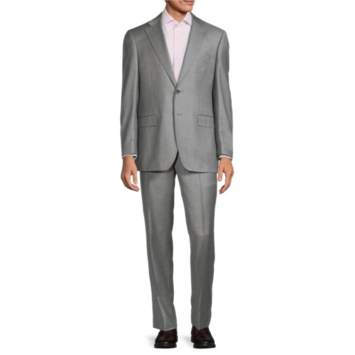 Saks Fifth Avenue ?Classic Fit Crosshatch Wool Suit