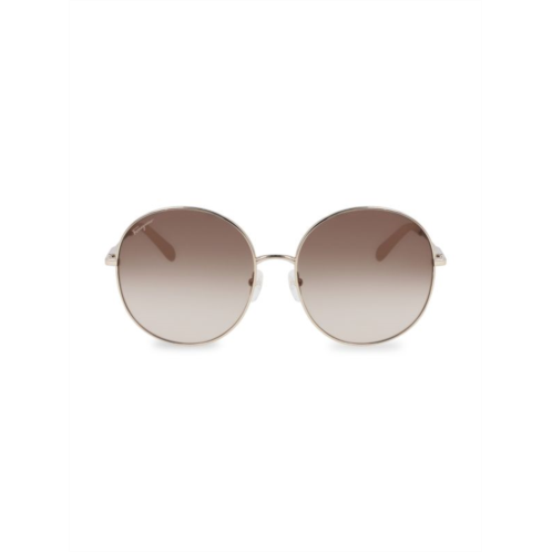 FERRAGAMO 60MM Round Sunglasses