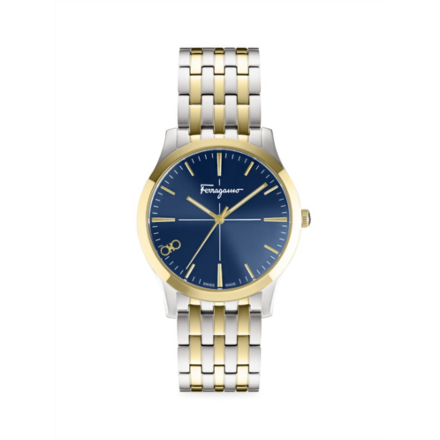 FERRAGAMO 35MM Two Tone Stainless Steel Bracelet Watch