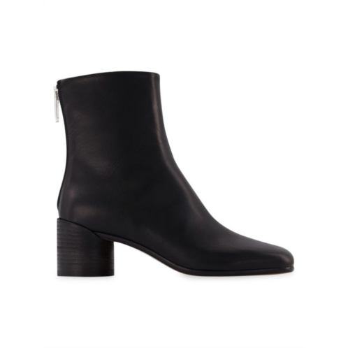 MM6 Maison Margiela Black Leather Ankle Boots Boots