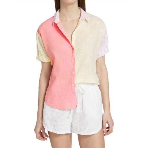 Xirena Pink Soleil Chance Cotton Shirt