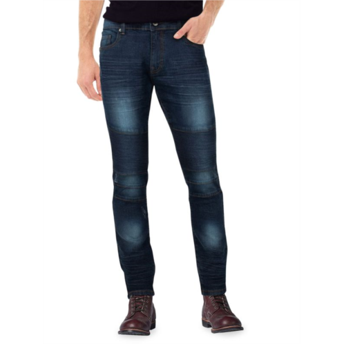 X Ray Slim Fit RIbbed Biker Jeans