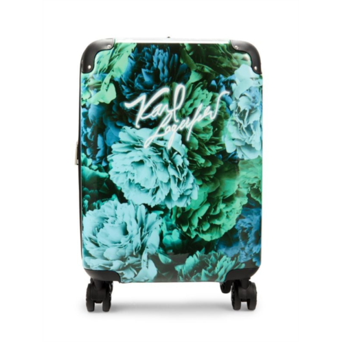 Karl Lagerfeld Paris Carribean 20-Inch Floral Hardside Spinner Suitcase