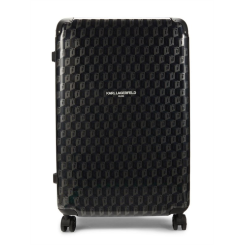 Karl Lagerfeld Paris 28-Inch Diamond Monogram Spinner Suitcase