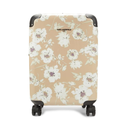 Karl Lagerfeld Paris 20-Inch Dune Floral Spinner Suitcase
