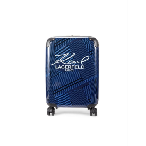 Karl Lagerfeld Paris 20 Inch Peri Stripe Spinner Suitcase