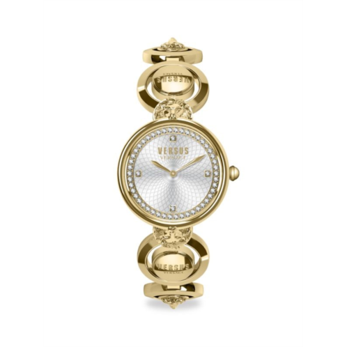 Versus Versace 34MM Swarvoski Crystal Stainless Steel Bracelet Watch