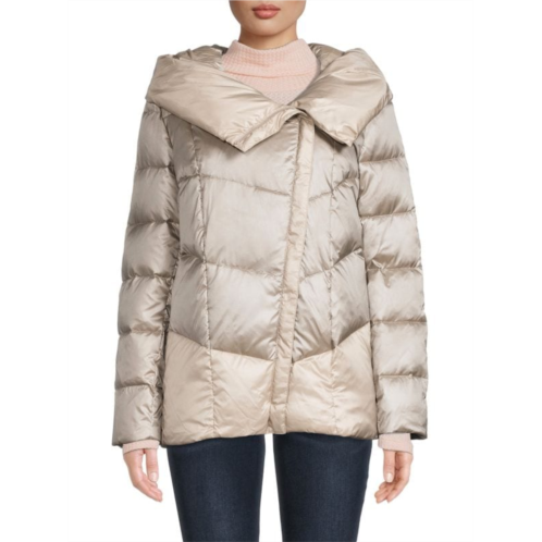 Donna Karan New York Down Hooded Puffer Jacket