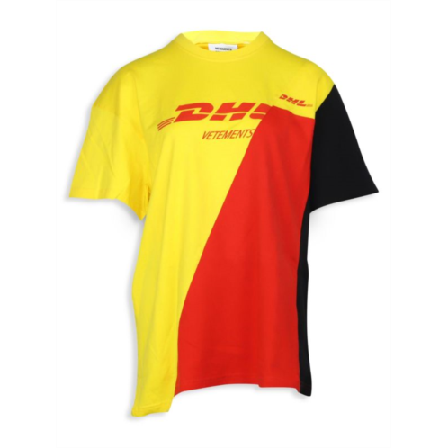 Vetements X Dhl Tee In Yellow Cotton