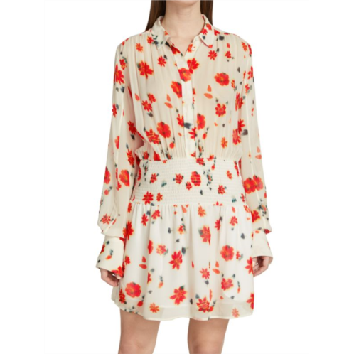 Rag & bone Bailey Floral Smocked Dress