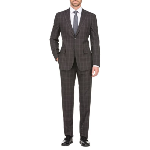 English Laundry Two Button Plaid Suit