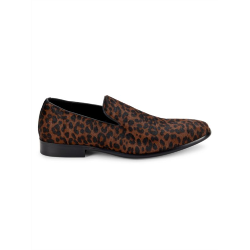 Saks Fifth Avenue Simba Leopard Print Calf Hair Loafers