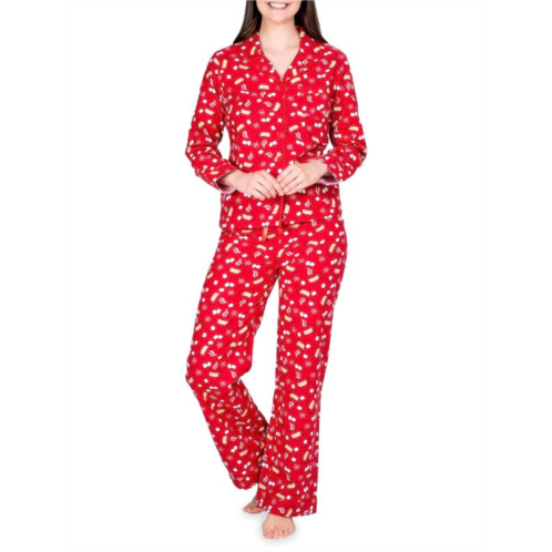 Blis 2-Piece Hot Cocoa Flannel Pajama Set