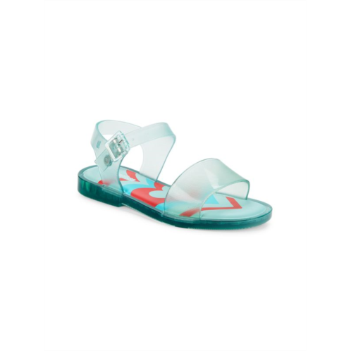 Mini Melissa Girls Mini Mar Glittery Jelly Sandals