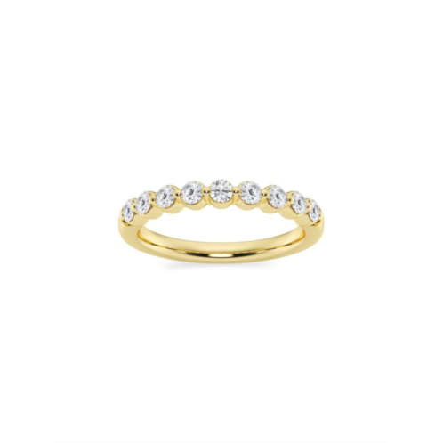 Saks Fifth Avenue Build Your Own Collection 14K Yellow Gold & 9 Natural Round Diamond Wedding Band
