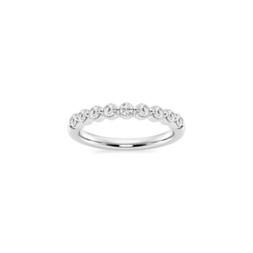 Saks Fifth Avenue Build Your Own Collection 14K White Gold & 9 Natural Round Diamond Wedding Band
