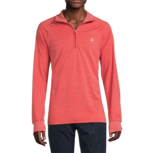 Brooks Brothers Mock Neck Half Zip Golf Sweater