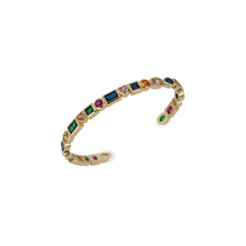 Eye Candy LA ?Emily Goldtone & Rainbow Cubic Zirconia Cuff Bracelet