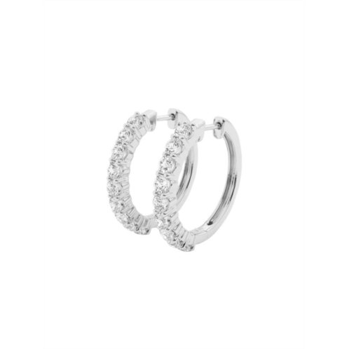 Saks Fifth Avenue Build Your Own Collection 14K Gold & Lab Grown Round Diamond Shared Prong Hoop Earrings