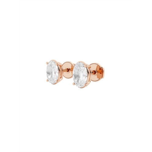 Saks Fifth Avenue Build Your Own Collection 14K Gold & Lab Grown Oval Diamond Stud Earrings