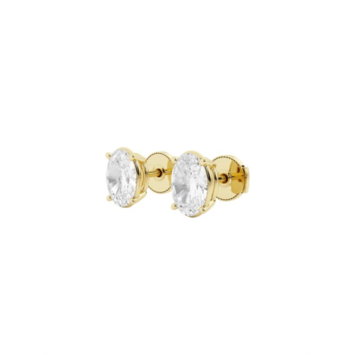Saks Fifth Avenue Build Your Own Collection 14K Gold & Lab Grown Oval Diamond Stud Earrings