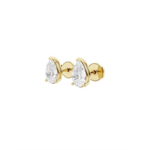 Saks Fifth Avenue Build Your Own Collection 14K Gold & Lab Grown Pear Shape Diamond Stud Earrings
