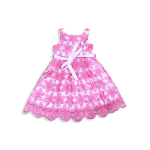 Joe-Ella Little Girls & Girls Floral Embroidered Dress