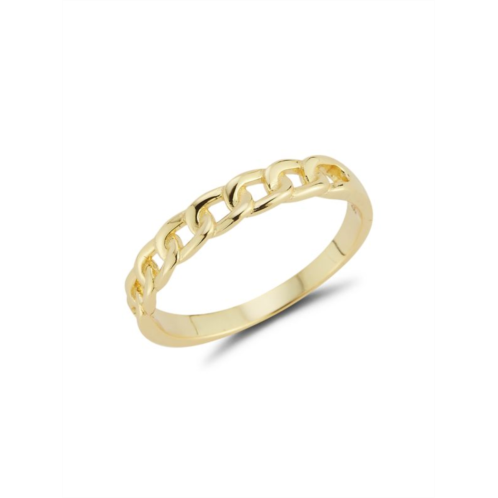 Chloe & Madison 14K Goldplated Sterling Silver Curb Chain Ring