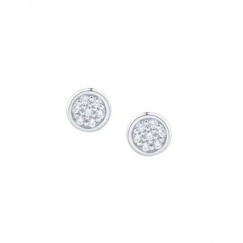 Saks Fifth Avenue 14K White Gold & 0.07 TCW Diamond Round Stud Earrings