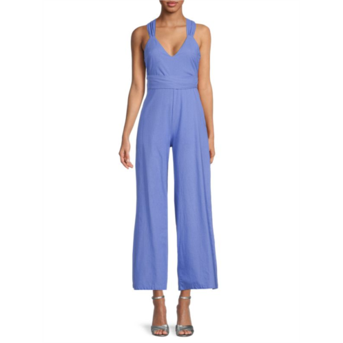 Area Stars Solid Cropped Jumpsuit