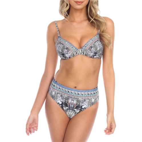 La Moda Clothing 2-Piece Animal Print Bikini Set