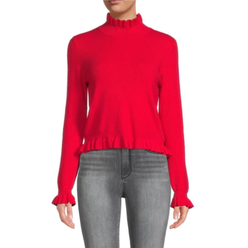 Patrizia Luca Ruffle Crop Sweater