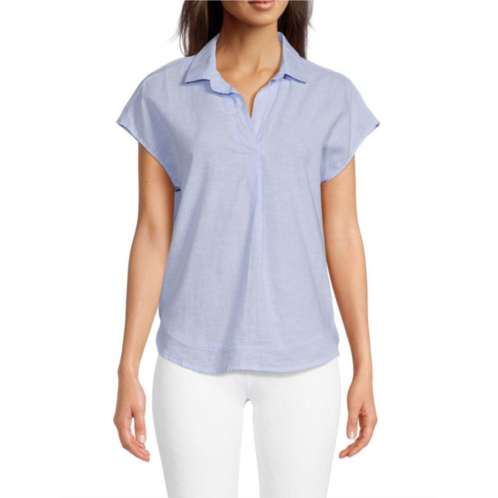 Saks Fifth Avenue Linen & Cotton Dolman Shirt