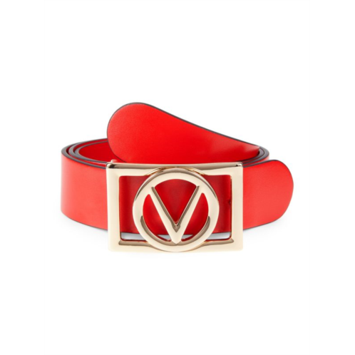 Valentino by Mario Valentino Dolly Medium Logo Leather Belt