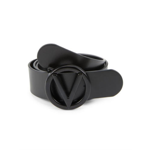 Valentino by Mario Valentino Giusy Logo Slide Buckle Leather Belt