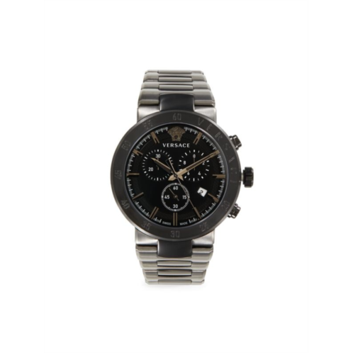Versace 43MM Two Tone Stainless Steel Chronograph Watch
