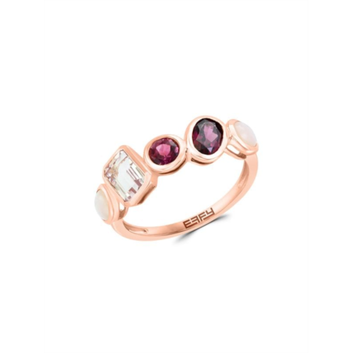 Effy ?14K Rose Gold & Bezel Multi Stone Ring