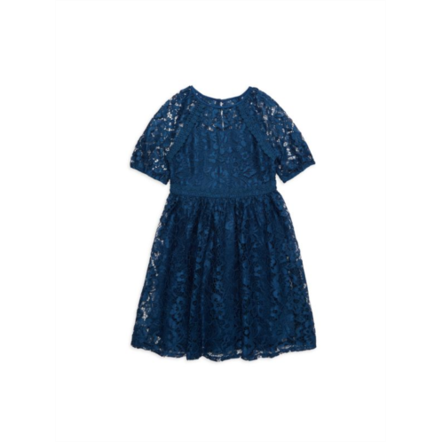 Us Angels Girls Lace Puff Sleeve Dress