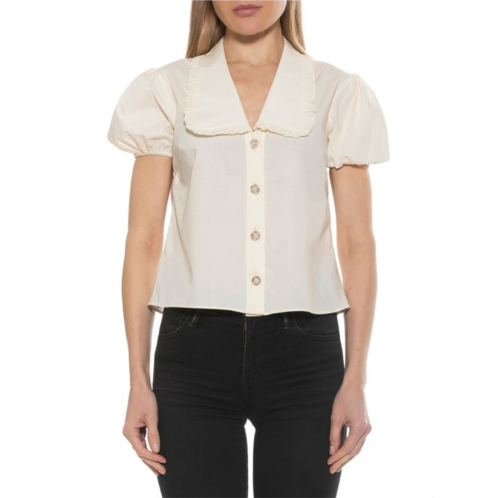 Alexia Admor Sandra Puff Sleeve Blouse