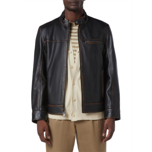 Andrew Marc Caruso Leather Racing Jacket