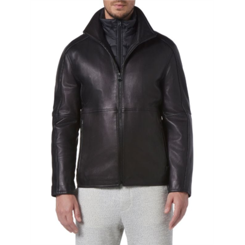 Andrew Marc Hartz 2-in-1 Lambskin Leather Bib Jacket