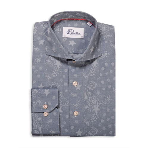 Finollo Paisley Print Dress Shirt