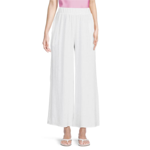 Renee C. Wide Leg Linen Blend Pants