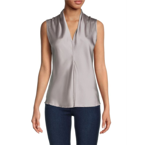 Renee C. V Neck Satin Top