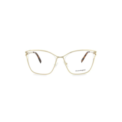 Alexander McQueen 55MM Cat Eye Eyeglasses